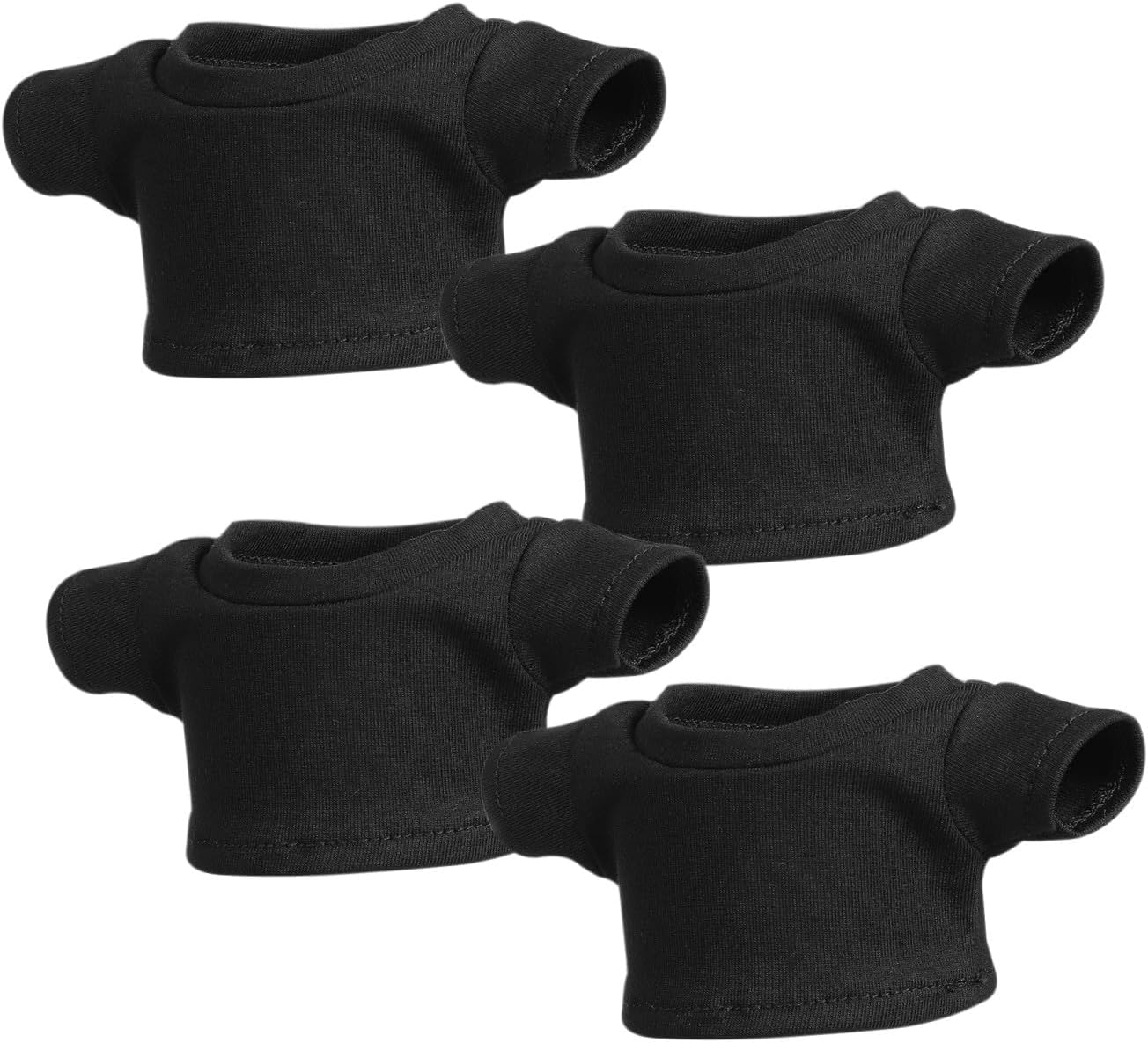 4pcs Stylish Cotton Short Sleeves T-Shirt for Dolls Machine Washable Fits Stuffed Animals and Dolls