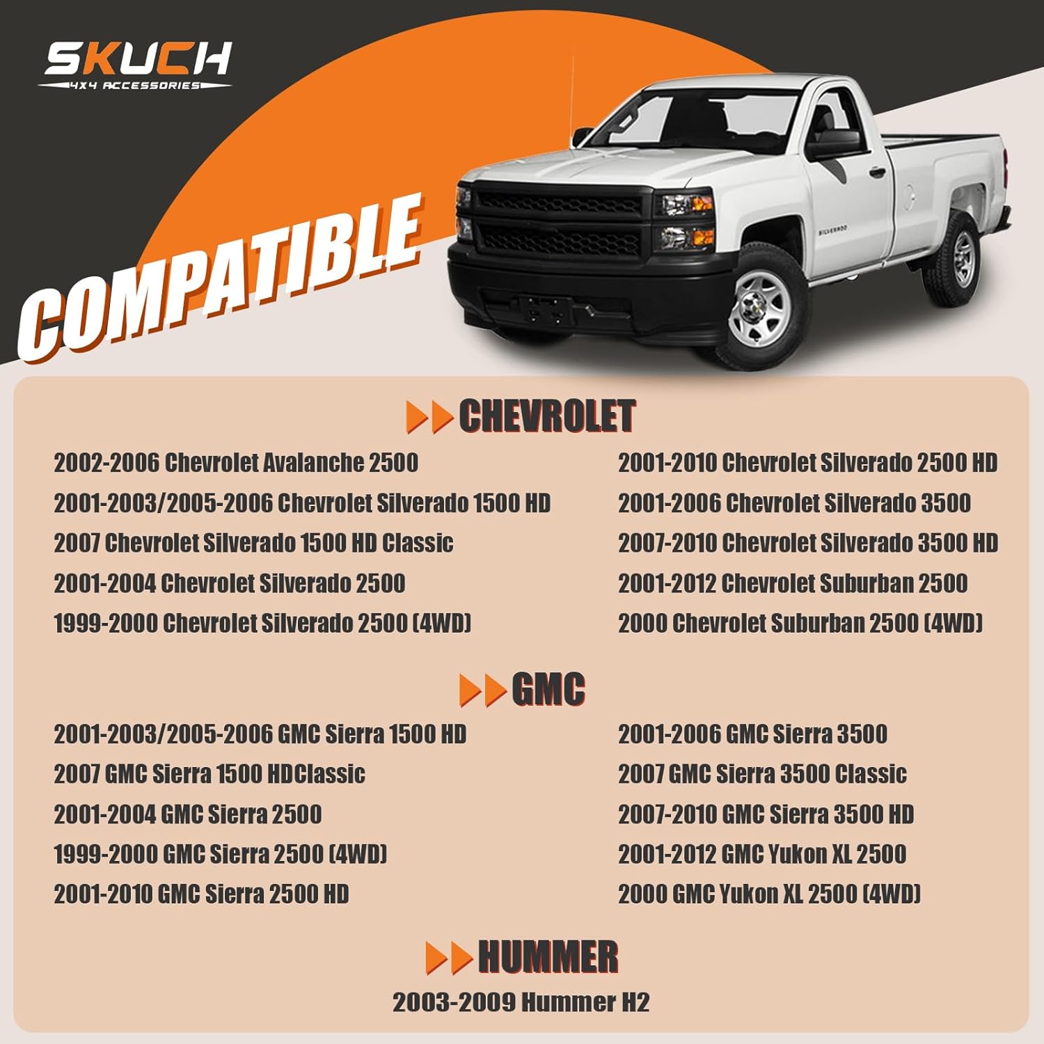 2PCS K620054 Front Upper Control Arms for Chevy Silverado Sierra 2500 3500HD, Suburban, GMC Yukon XL 2500,Replacement Front Pair Set