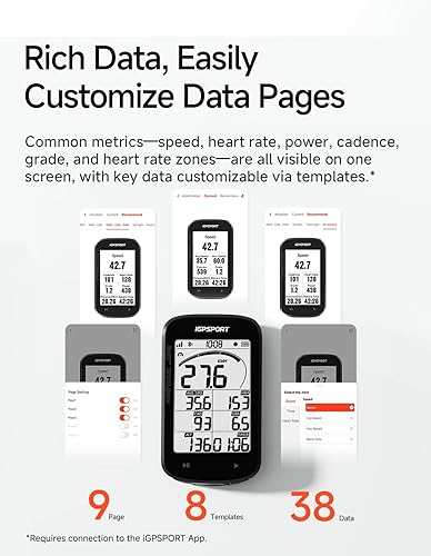 Miniatura 5 de iGPSPORT BSC100MAX GPS Bike Computer, 3 '' Pantalla Auto StartStop Custom Data 40H Impermeable Bicicletas Computadora Inalámbrica
