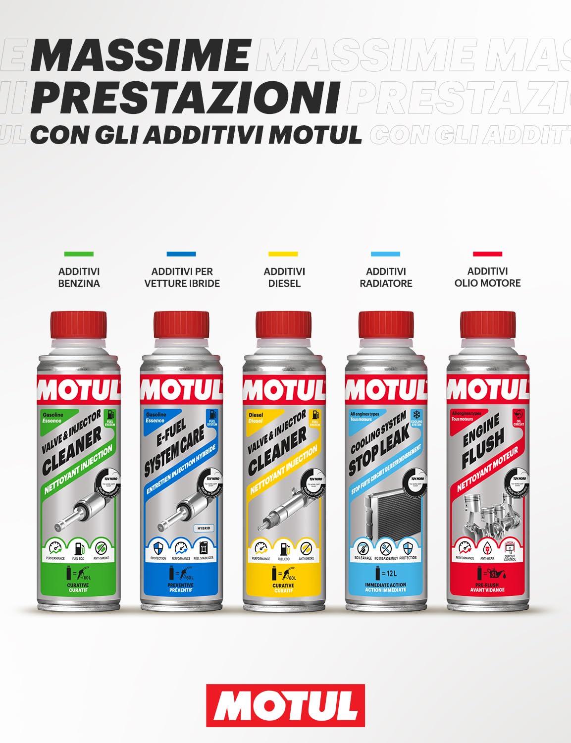 Motul - Detergente Iniettori Diesel - Additivo Curativo per Motori a Diesel - Riduzione dei Consumi e delle Emissioni - Ideale Prima della Revisione - Valve & Injector Cleaner Diesel - 300 ml