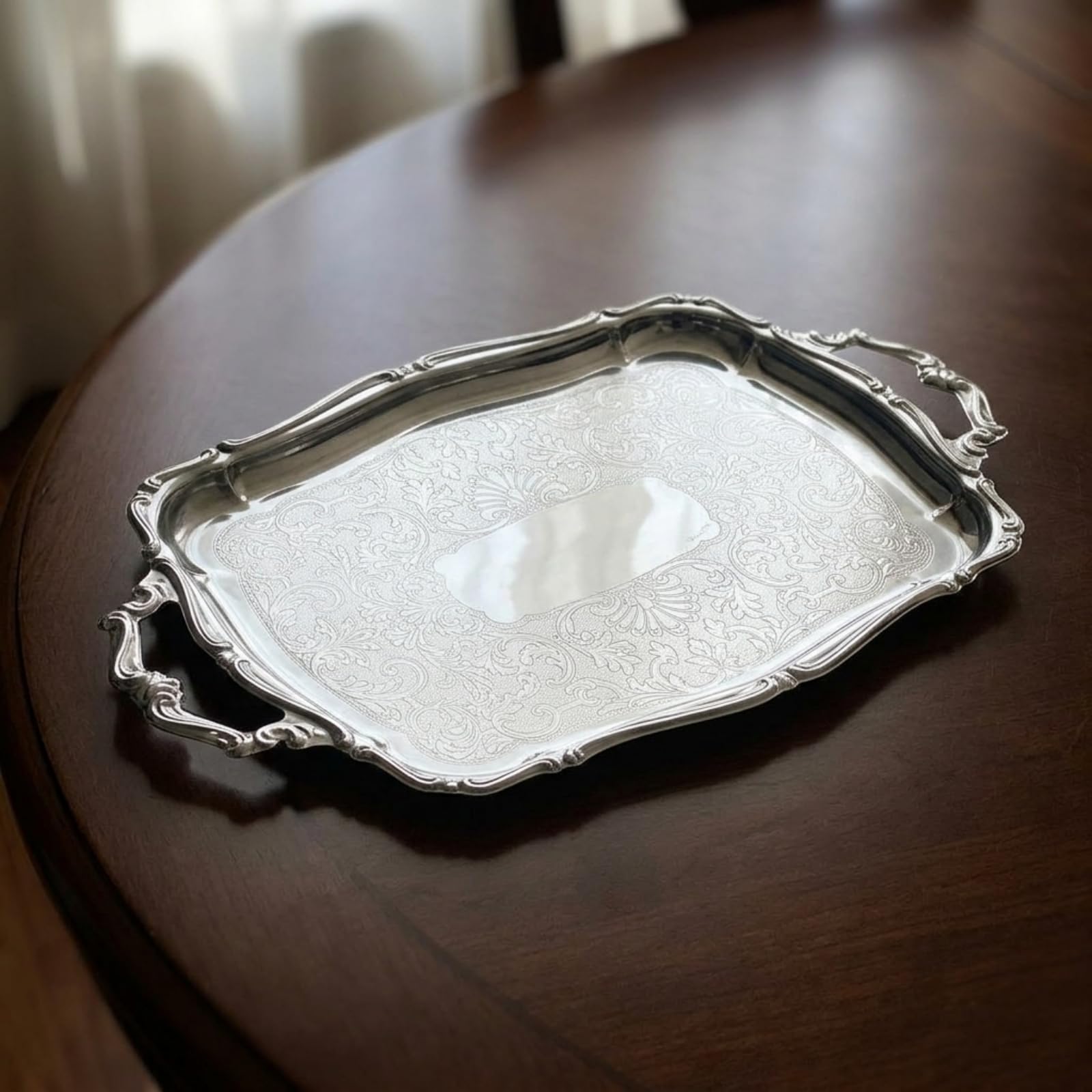 Edelstahltablett mit Griffen, XL 45x34cm