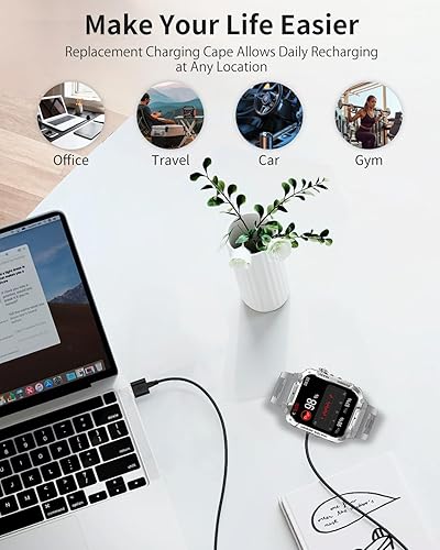 Miniatura 7 de Cargador de reloj inteligente para Blackview W60 2 pies23.6 in 2 pines USB Cable de carga magnético portátil para Blackview W60 Smart Watch