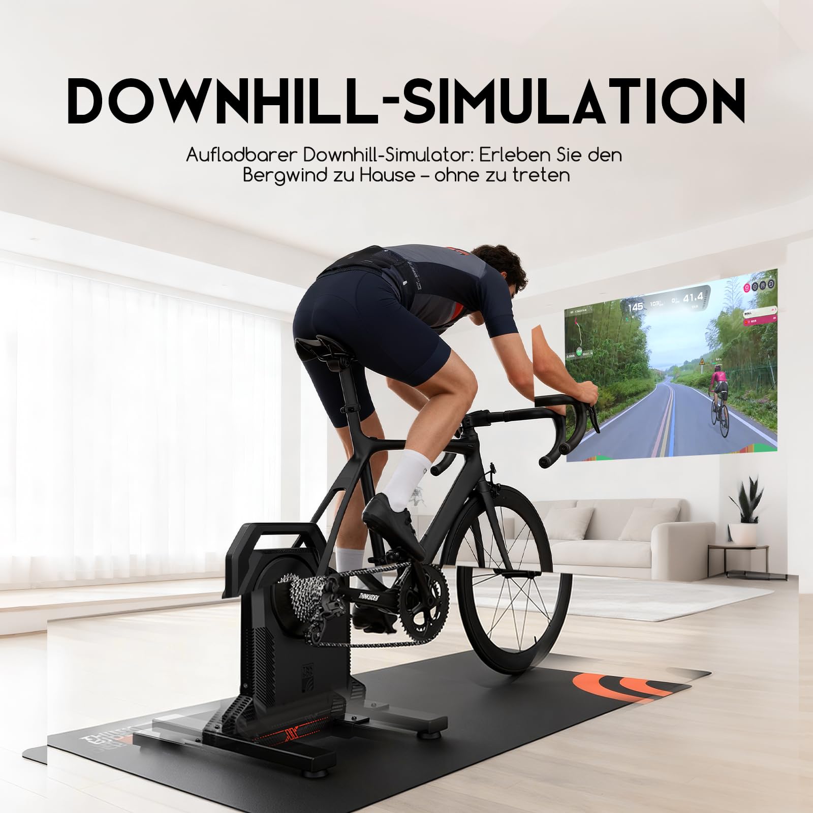 ThinkRider XXPRO Fahrradtrainer für realistisches Indoor-Cycling & genaue Daten mit App-Trainingsunterstützung