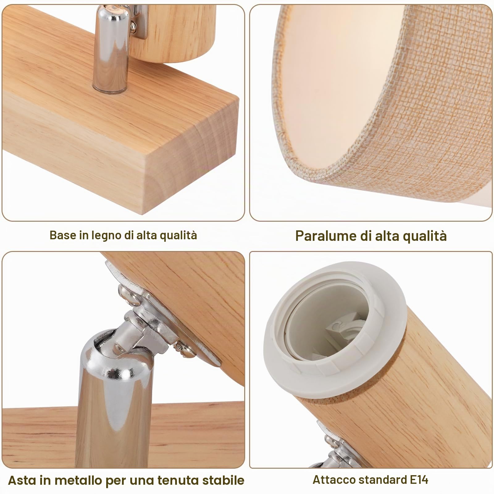 Glitzerlife Lampada da soffitto a LED, faretto da soffitto a 2 luci Lampada