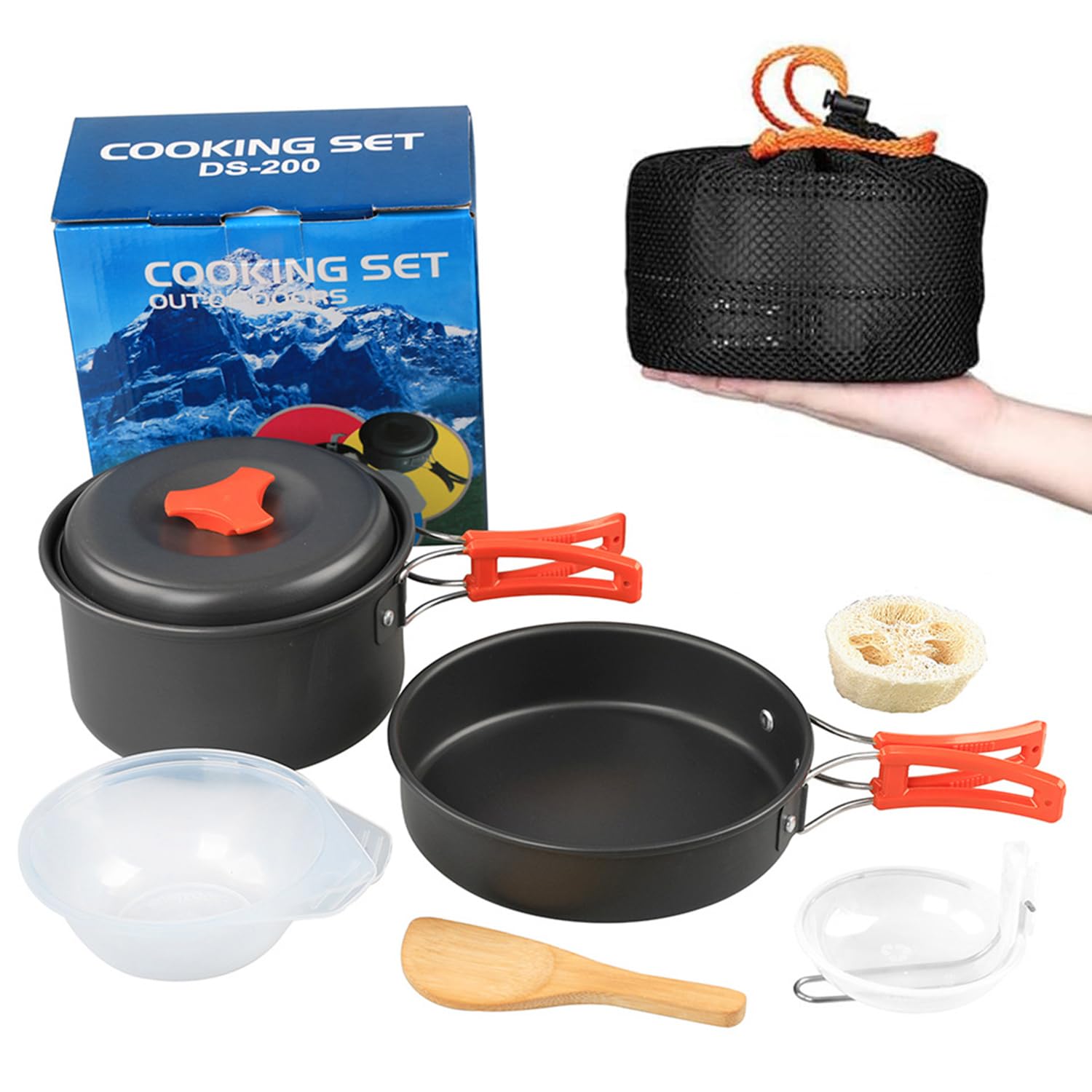 Kit Camping 12 En 1 Aluminium - Casserole, Poêle, Théière Pour Randonnée