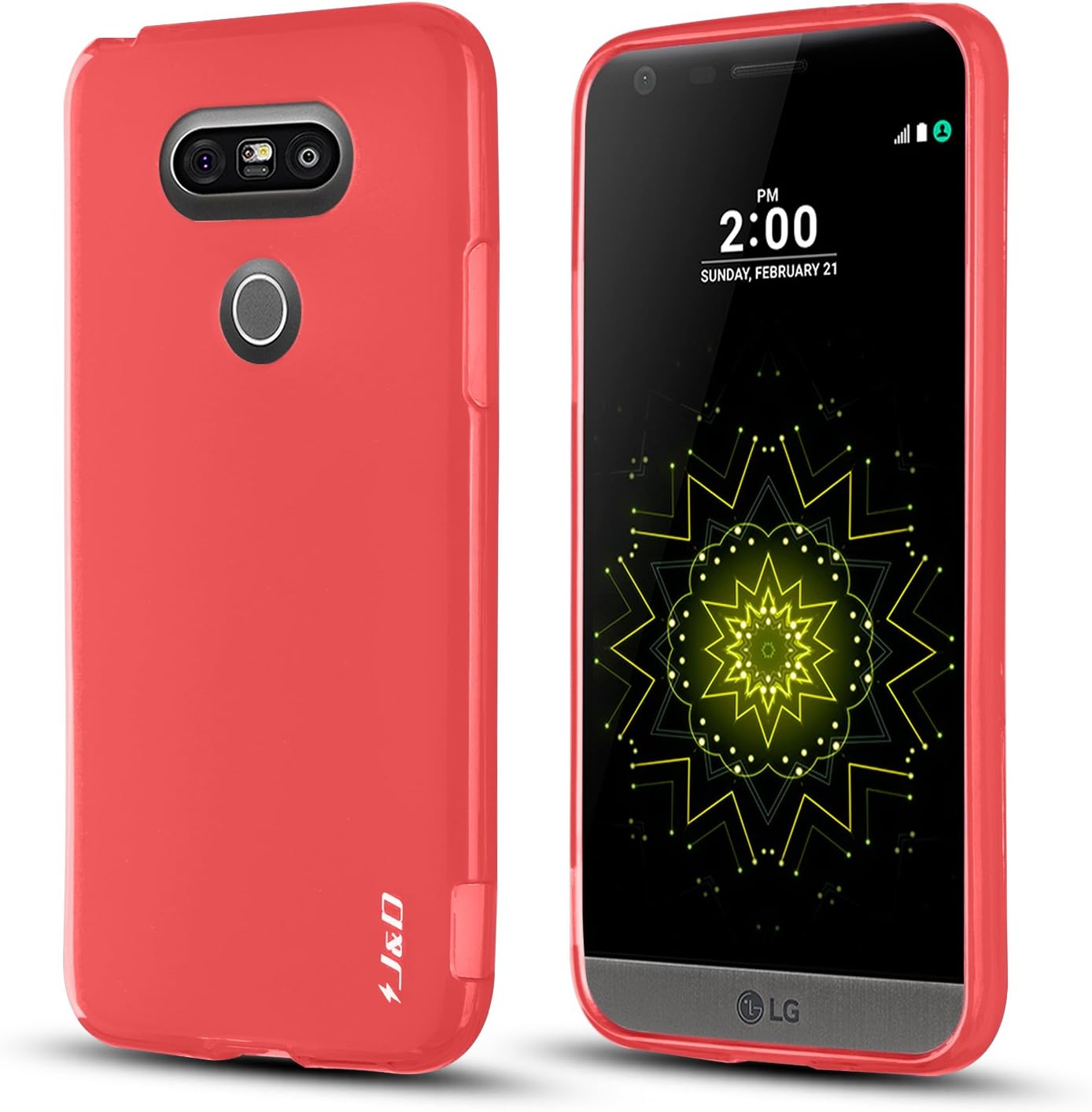 J&D Case Compatible for LG G5 Case, Drop Protection Slim Cushion Shock Resistant Protective TPU Slim Case for LG G5 Bumper Case, Red