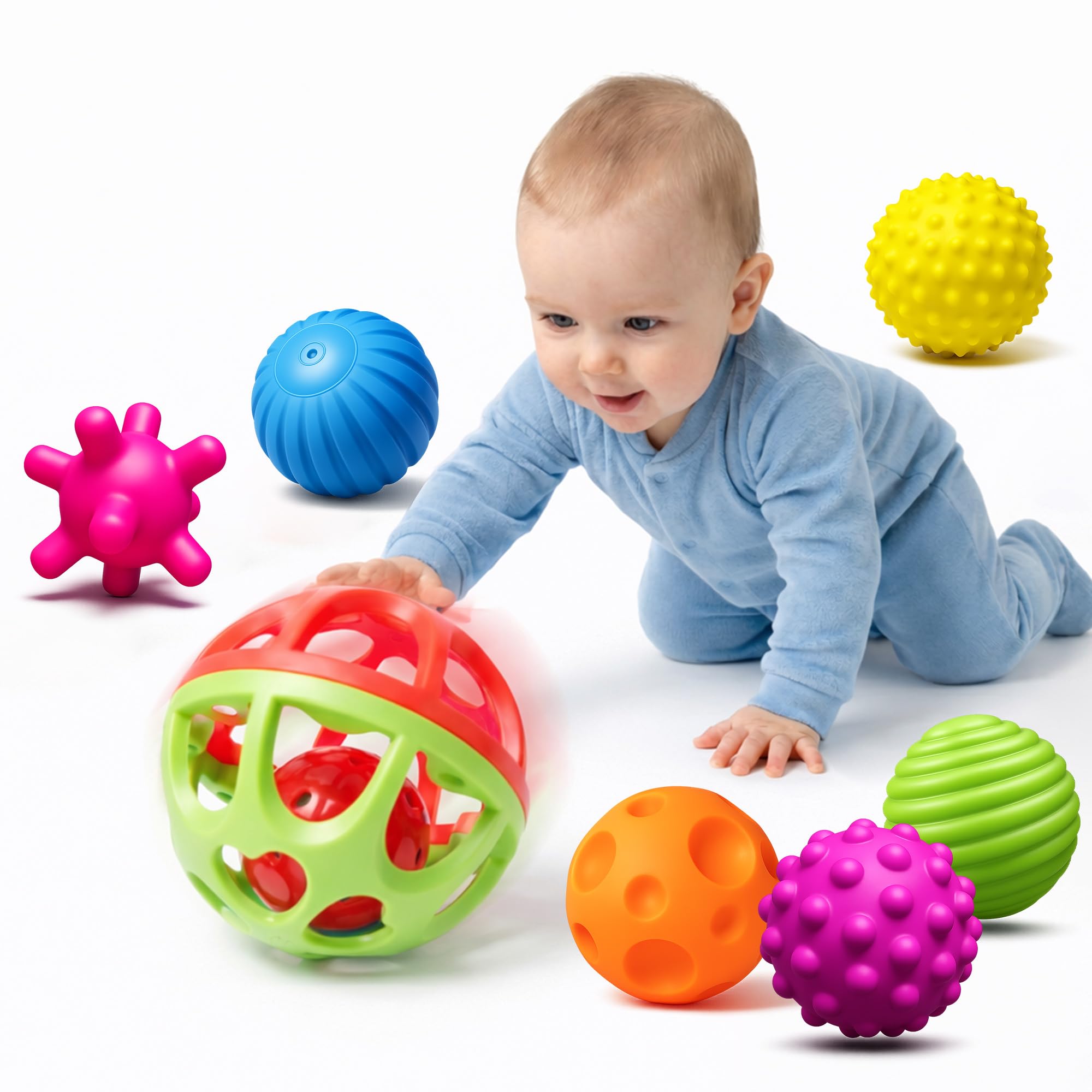 Montessori Toys, 6 PCS Sensory Balls for Toddlers 1-3