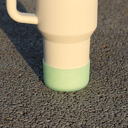 Miniatura 7 de WORBSS - Funda protectora de silicona con purpurina para vaso Stanley Cup H2.0 20 30 40 onzas y Hydro Flask de 18-24 onzas con 2.85-3.0 pulgadas,