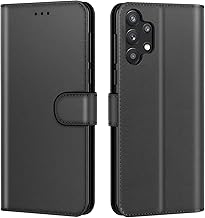 New&Teck Coque pour Samsung Galaxy A13 4G, Housse Etui Portefeuille Cuir Multifonction, Fermeture Magnétique à Clapet Anti-Choc Noir