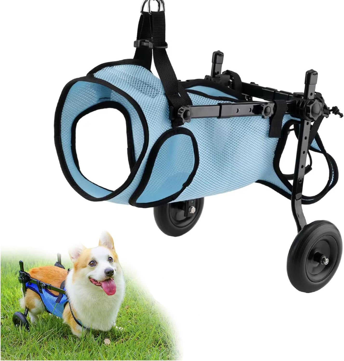 VGEBY Fauteuil roulant pour chien Fauteuil roulant léger pour chien, 2 VGEBY Fauteuil roulant pour chien Fauteuil roulant léger pour chien, 2