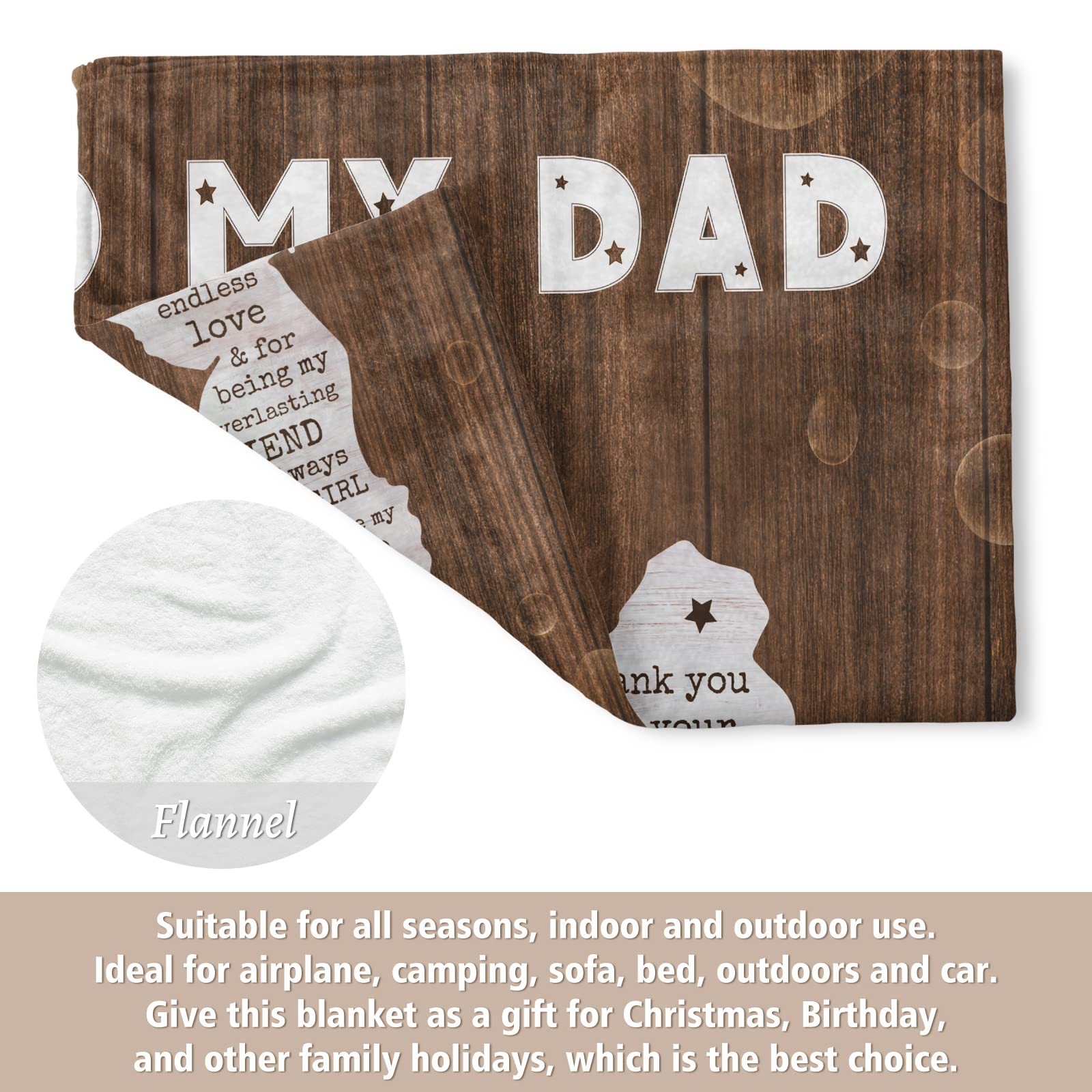 Gifts for Dad Blanket - To My Dad Gifts From Daughter, Dad Birthday Gifts,  Presents for Dad Blanket, Personalized Throw Blanket for Christmas : Amazon.co.uk:  Home u0026 Kitchen