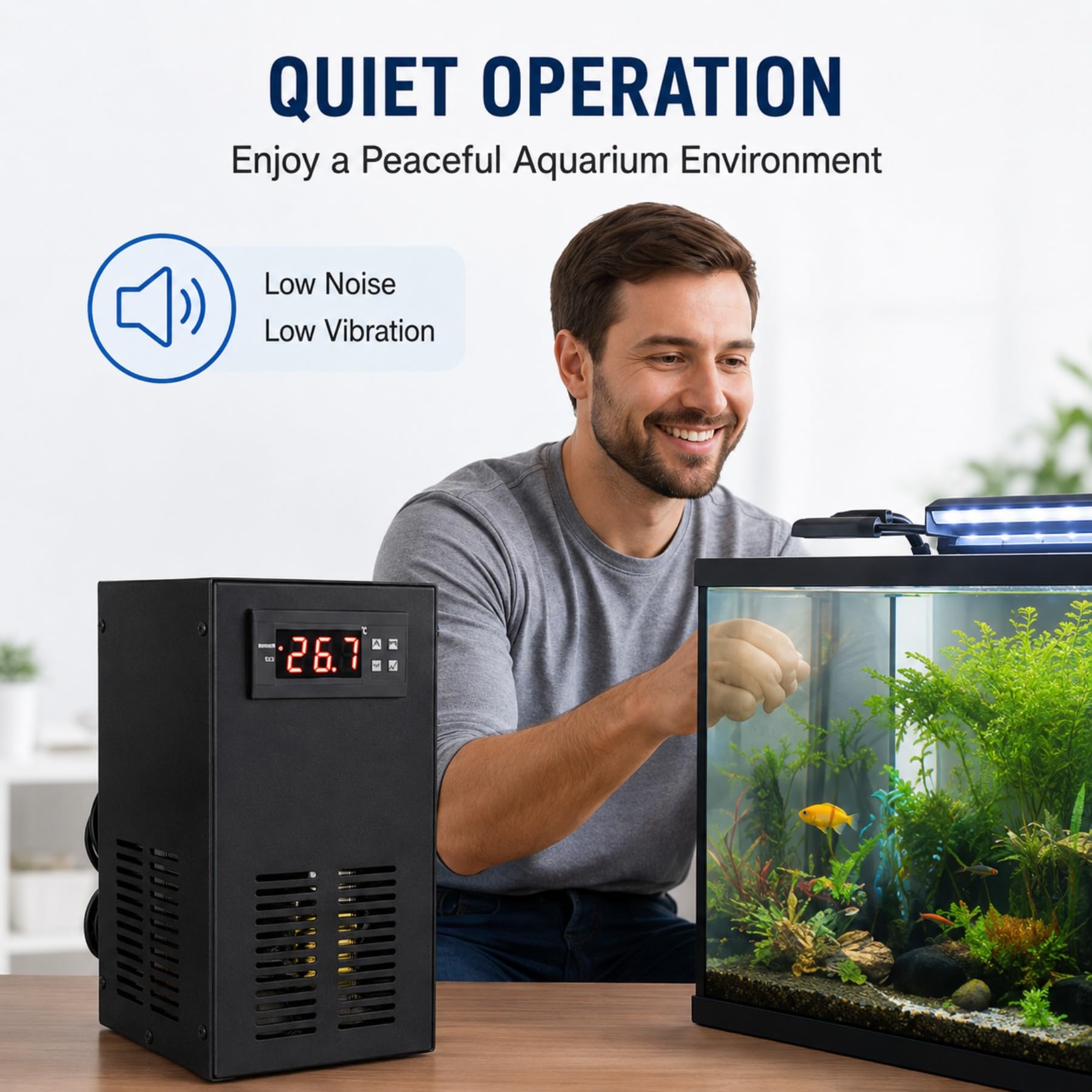 Enfriador de acuario con WiFi de 35 l para calefacción y