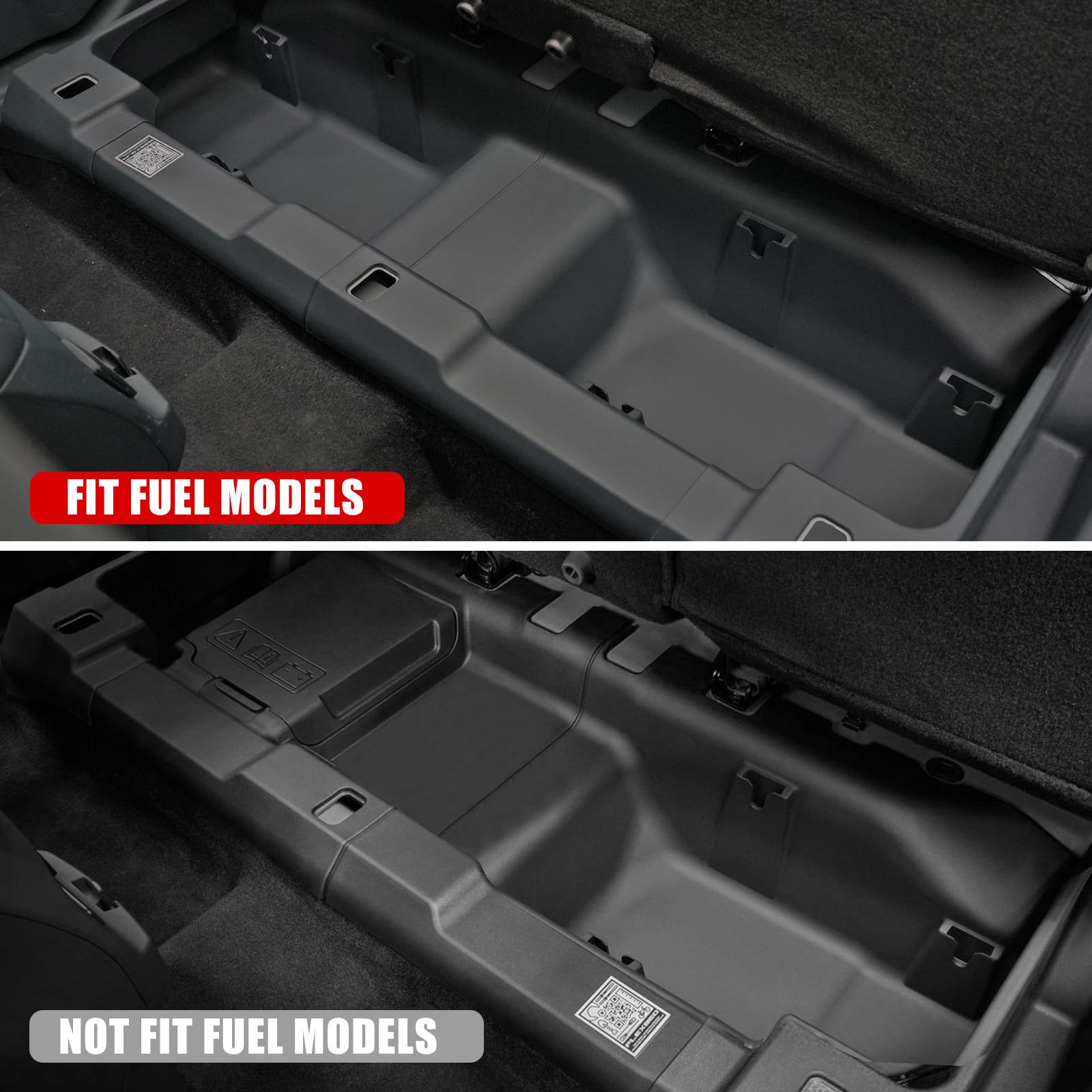 Mabett Rear Under Seat Dividers for Ford Maverick 2022-2025 Accessories, Rear UnderSeat Storage Space Dividers Organizer Accessories (2 PCS Fit Fuel Version)