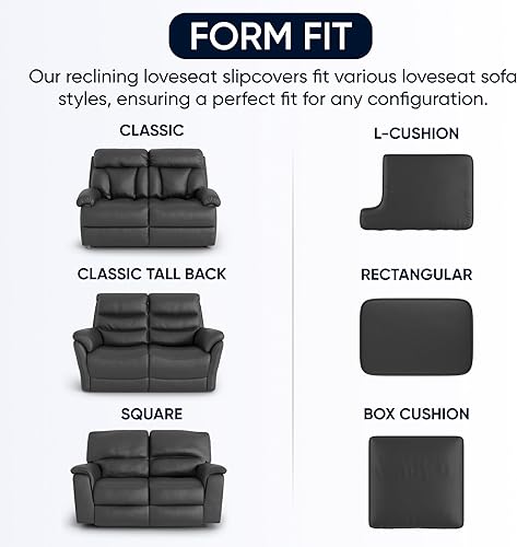 Miniatura 4 de PAULATO BY GA.I.CO. Funda para sofá reclinable, funda reclinable, funda de tela de poliéster suave, protector de muebles elástico con ajuste de