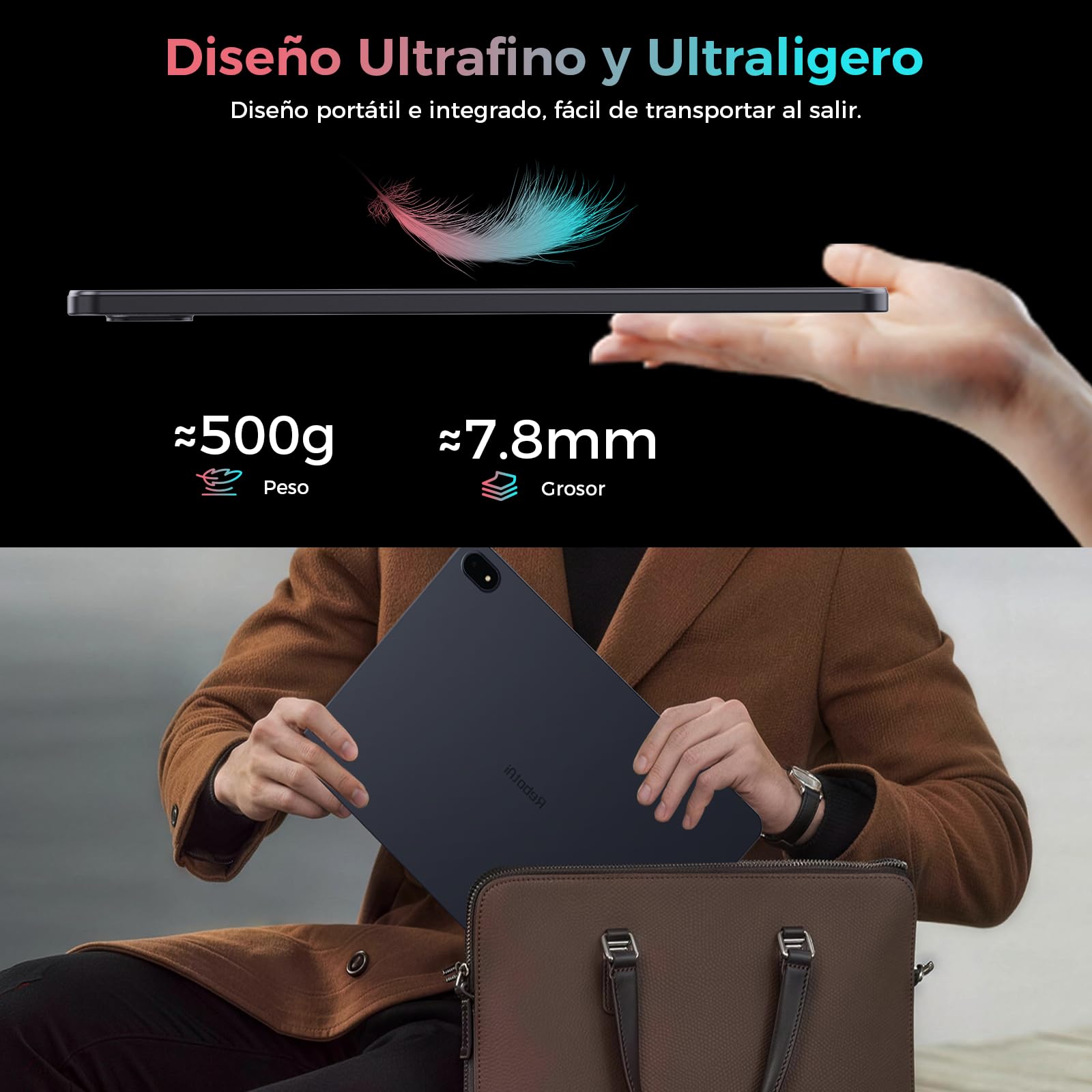 Android 16 Tablet,11 Pulgadas Tableta con T7250 Octa-Core Processor, 90HZ,1920x1200 IPS,32GB RAM + 128GB ROM, 8000mAh Batería, 2.4/5Ghz Dual WiFi/5+13MP/Gemini AI/Widevine L1