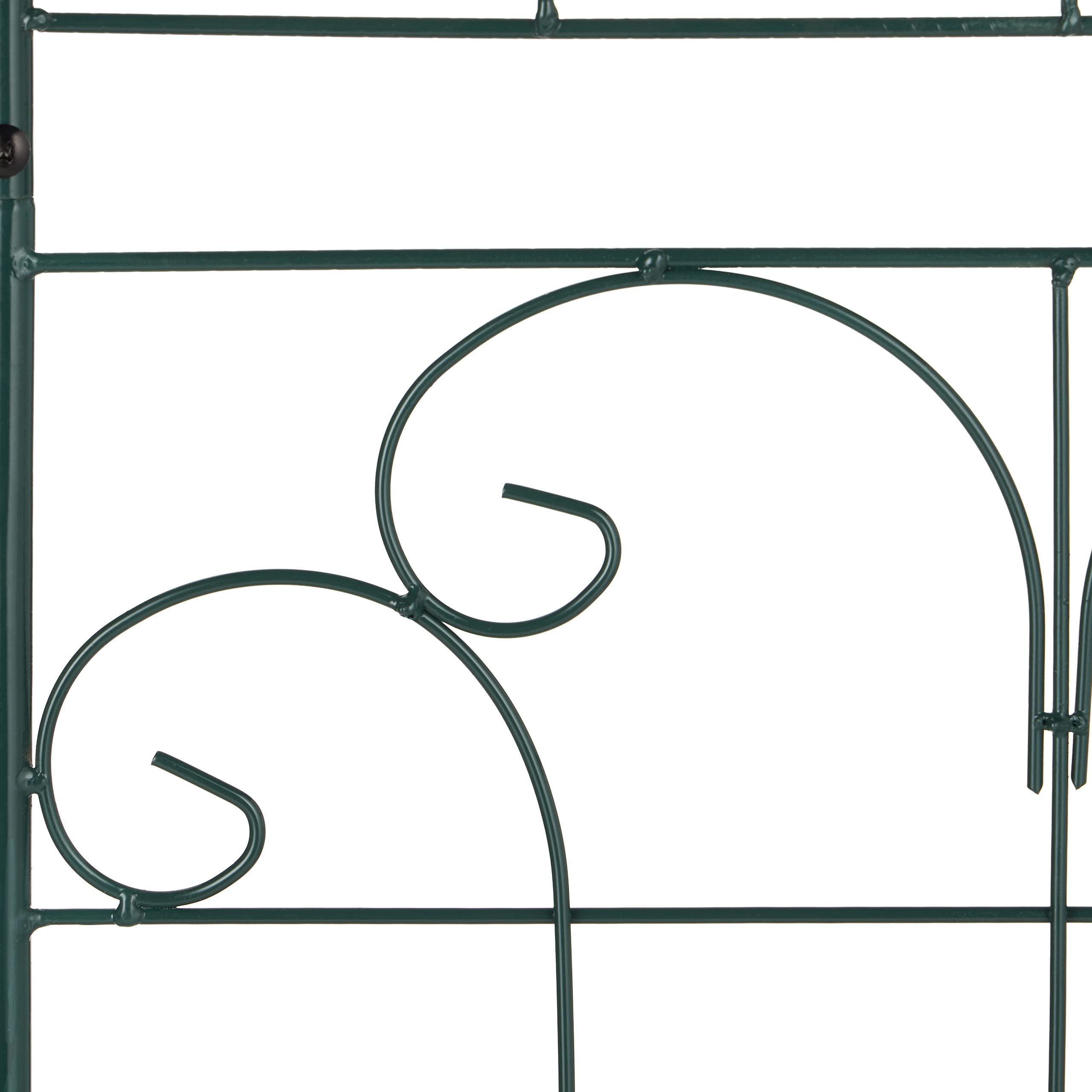 Relaxdays Soportes para Plantas, Set de 2, 220 x 50 cm, Autónomos, Enrejado Estacas, Enredaderas, Guía Trepadoras, Verde
