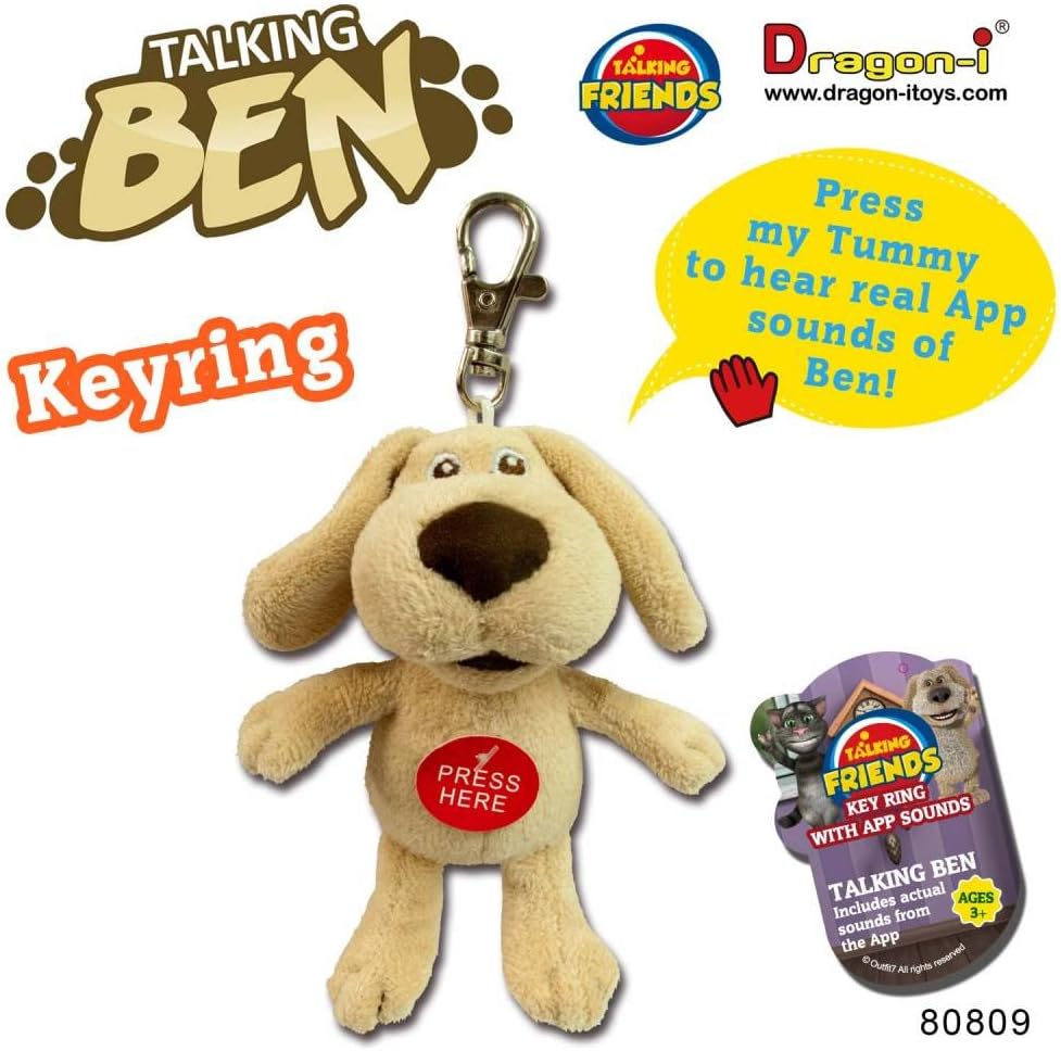 Talking Friends Talking Ben Plush Keychain with Sound