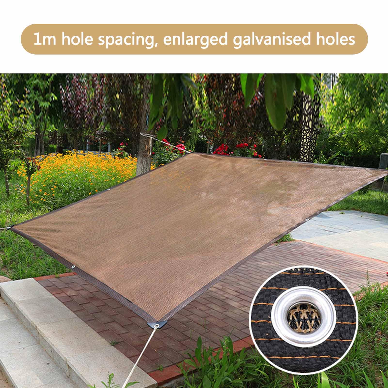 Telo parasole da giardino con occhielli, telo ombreggiante resistente 80% ~ 90% Telo ombreggiante da giardino per piante per pergolato da patio, serra, pollaio, cuccia per cani, copertura pe