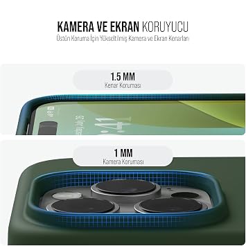 Babylonian iPhone Case Thin Liquid Silicone 3 Layer Fully Coated Soft Gel Rubber Case Cover, Soldier Green (iPhone 11 Pro 45)