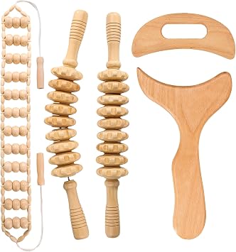 5Pcs Wood Therapy Massage Tools for Relax Muscles Body Shaping