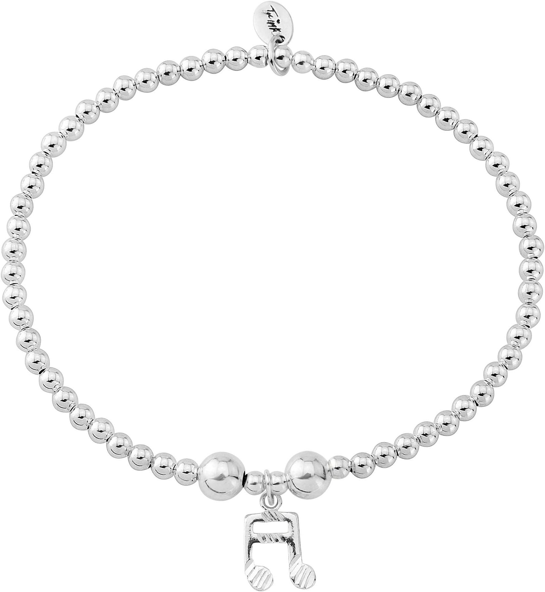 TRINKBrand Mozart Musical Note Sterling Silver Beaded Charm Bracelet