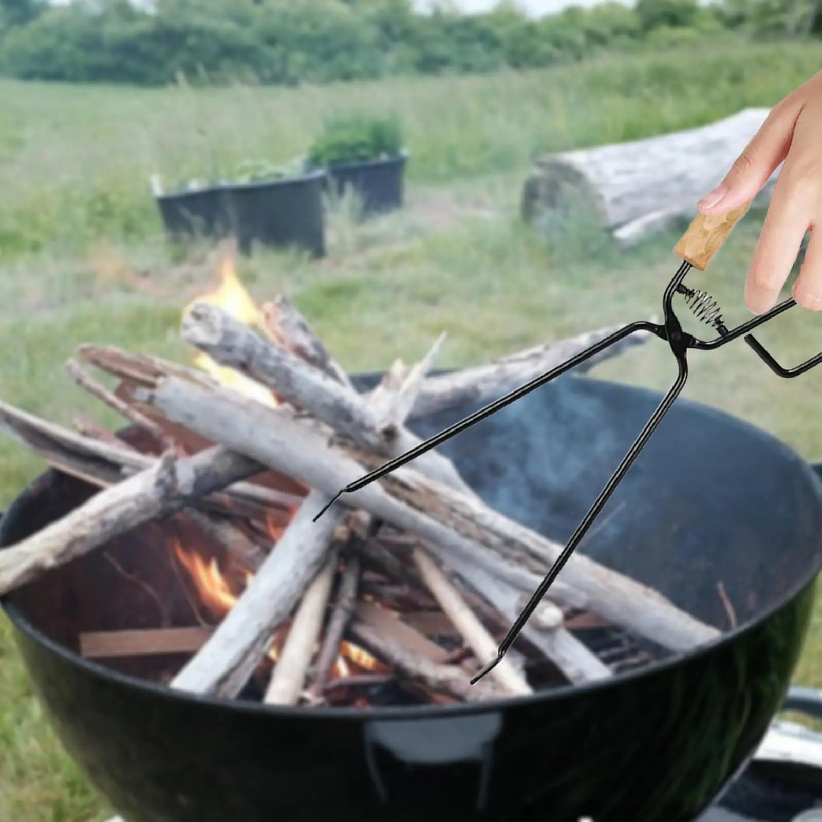 Ofenbesteck Feuerzange, Feuerstellenzange, robuste Eisenwerkzeuge for den Grill