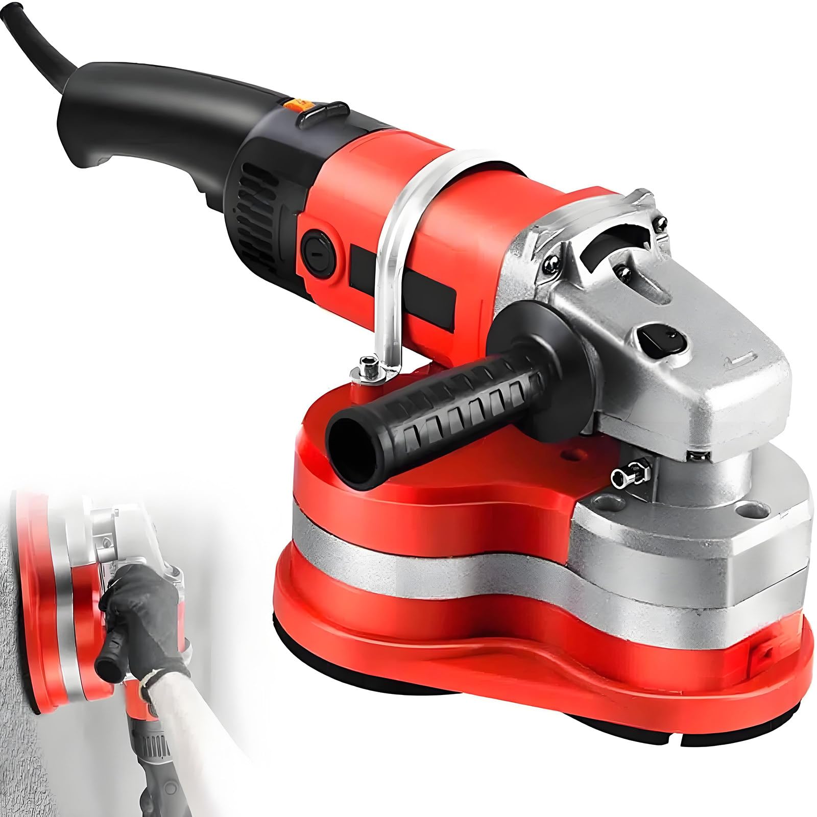 Nueva Amoladora de Hormigón 3 Cabezales 4200W-6 Velocidades & 3 Discos Diamantados - Pulido de Bordes 90° | Pule/Limpia Piedra, Mármol, Granito y Elimina Thin-Set - Alto Rendimiento 6600 RPM