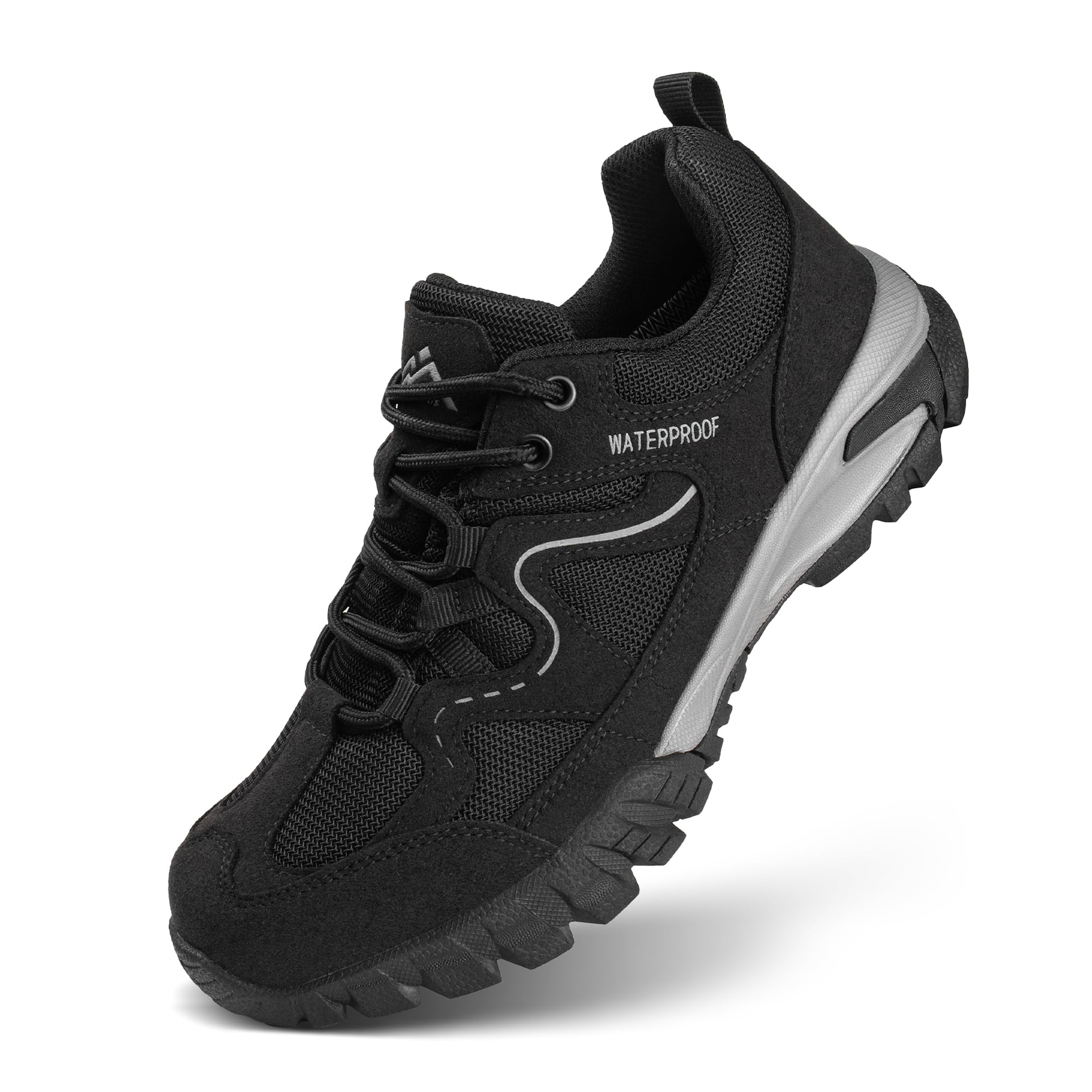 CC-Los Damen wasserdichte Leichte Wanderschuhe für Outdoor, Wandern & Klettern Schwarz, Weit 38 EU
