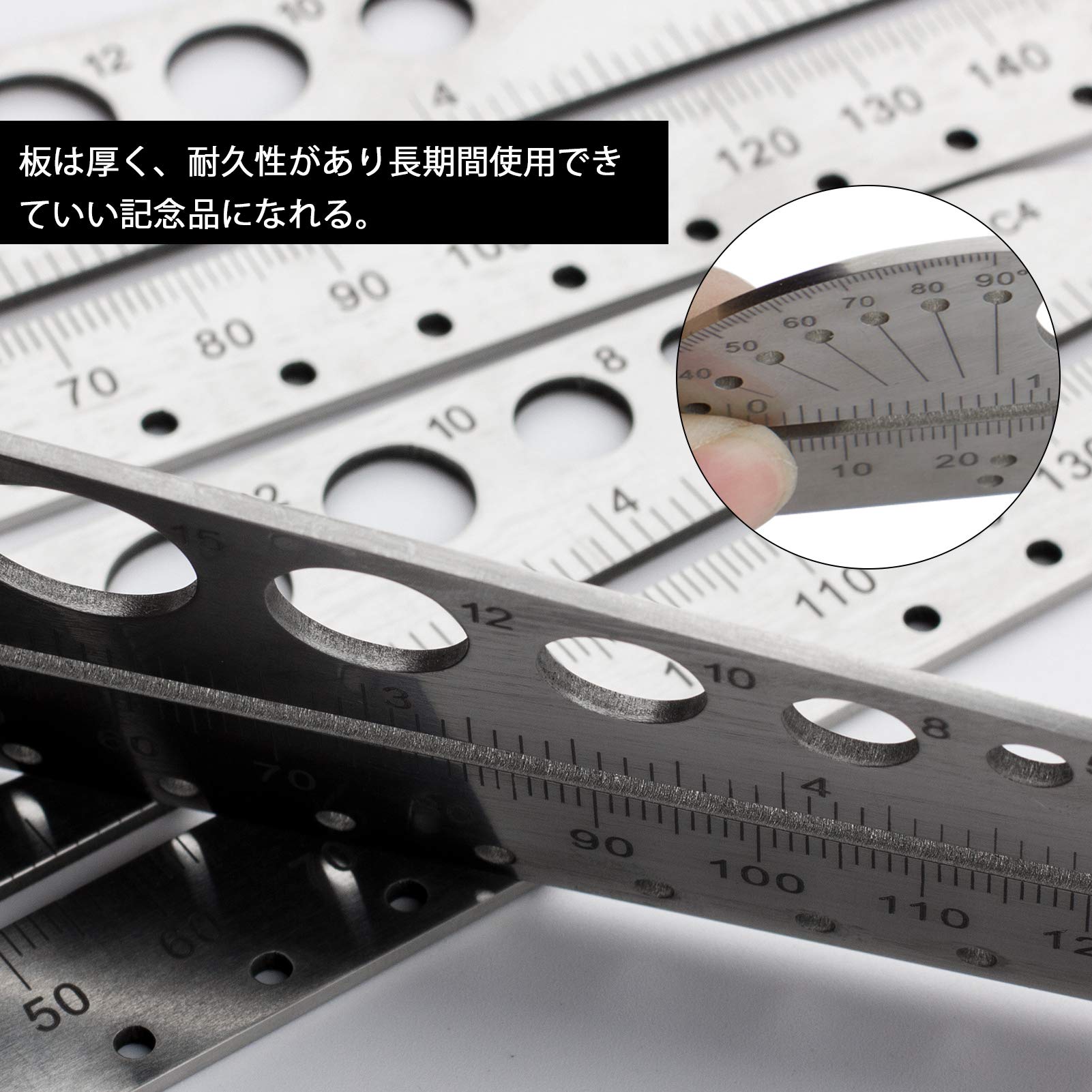 Amazon | TISUR チタン 定規 15cm 円定規 テンプレート 製図板