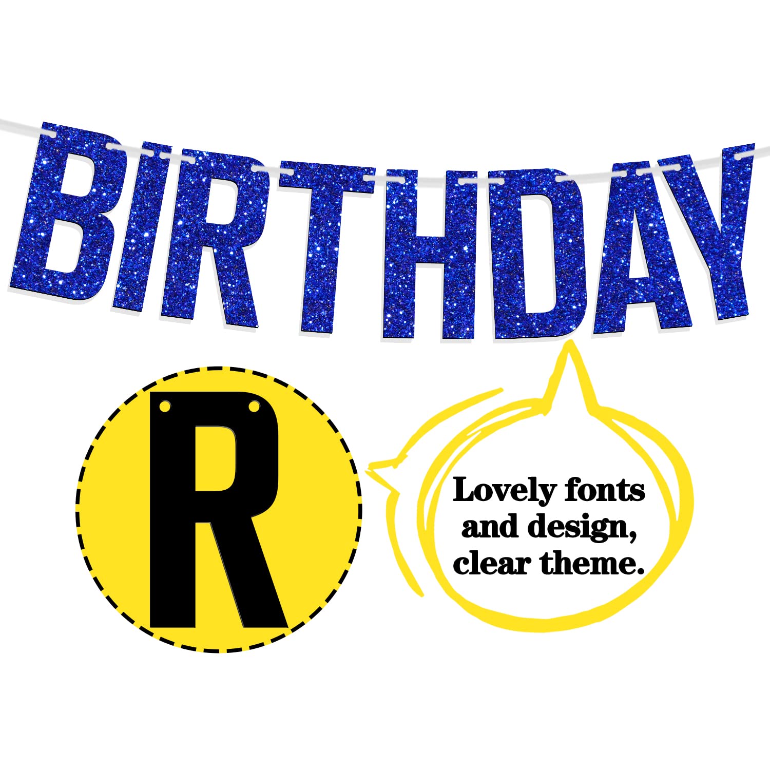 BEISHIDA Red Glitter Go Shawty It's Your Birthday Banner - Pre-Strung Hip Hop Party Decor