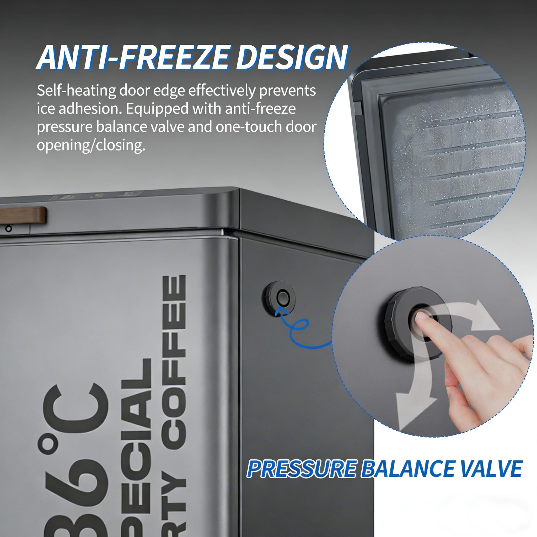 Congelador de taza de hielo de 102 L, congelador comercial de temperatura ultrabaja, -40 ℃ ~ -86 ℃