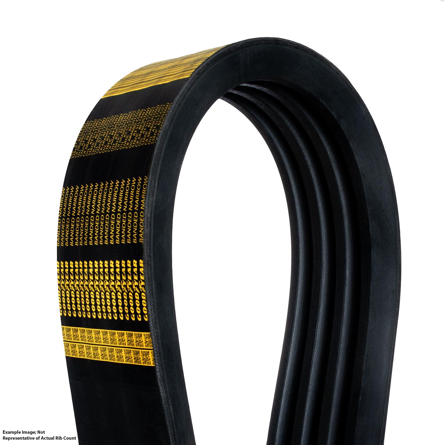 Goodyear 2/3VK630 Narrow Wrapped Banded Industrial V-Belt with Aramid Cord, 3V Profile, 2 Ribs, 63" Length