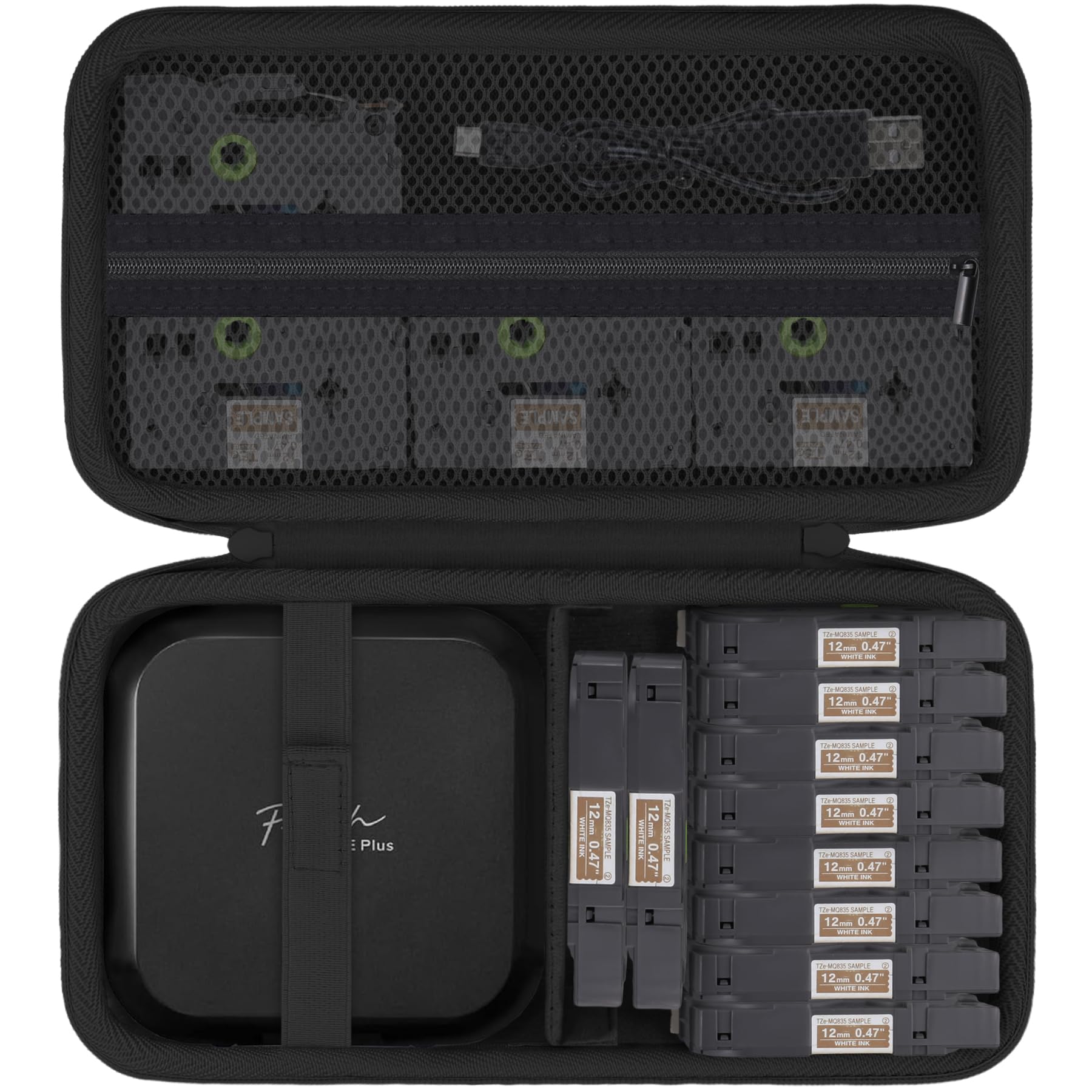 Baval Label Printer Case Compatible with Brother P-Touch Cube Plus PT-P710BT Bluetooth Label Maker(Black Case)