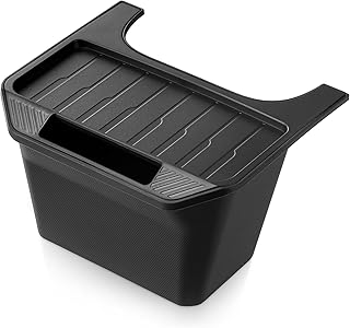 Storage Bin for Tesla Model Y 2020-2023, Rear Center Console Organizer, Second Row Backseat Trash Can/Tissue Holder for Model Y Accessories