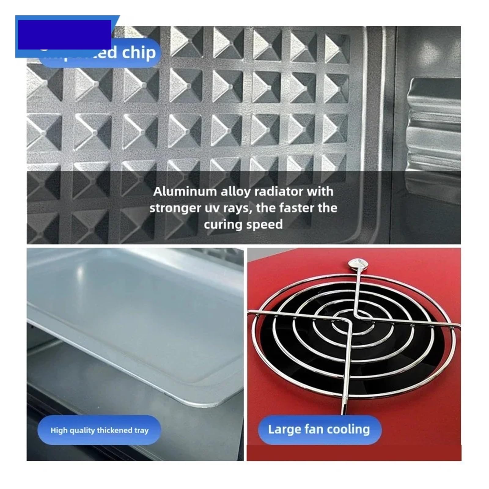 lámpara de curado UV, Caja De Curado UV, Lámpara Ultravioleta Alta Intensidad, Horno OCA 365nm, 395nm, 405nm, Gabinete LED For Pantalla Flexible Rápida Resina(Switch,120W,365NM)