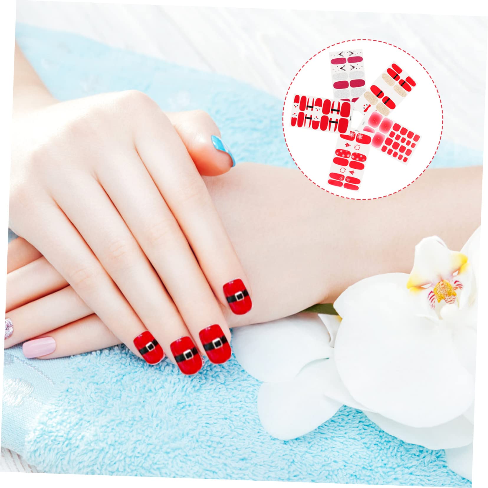 Healeved 20fogli Adesivi Per Unghie Natalizi Nail Art Design e Chic Per Manicure e Ragazze