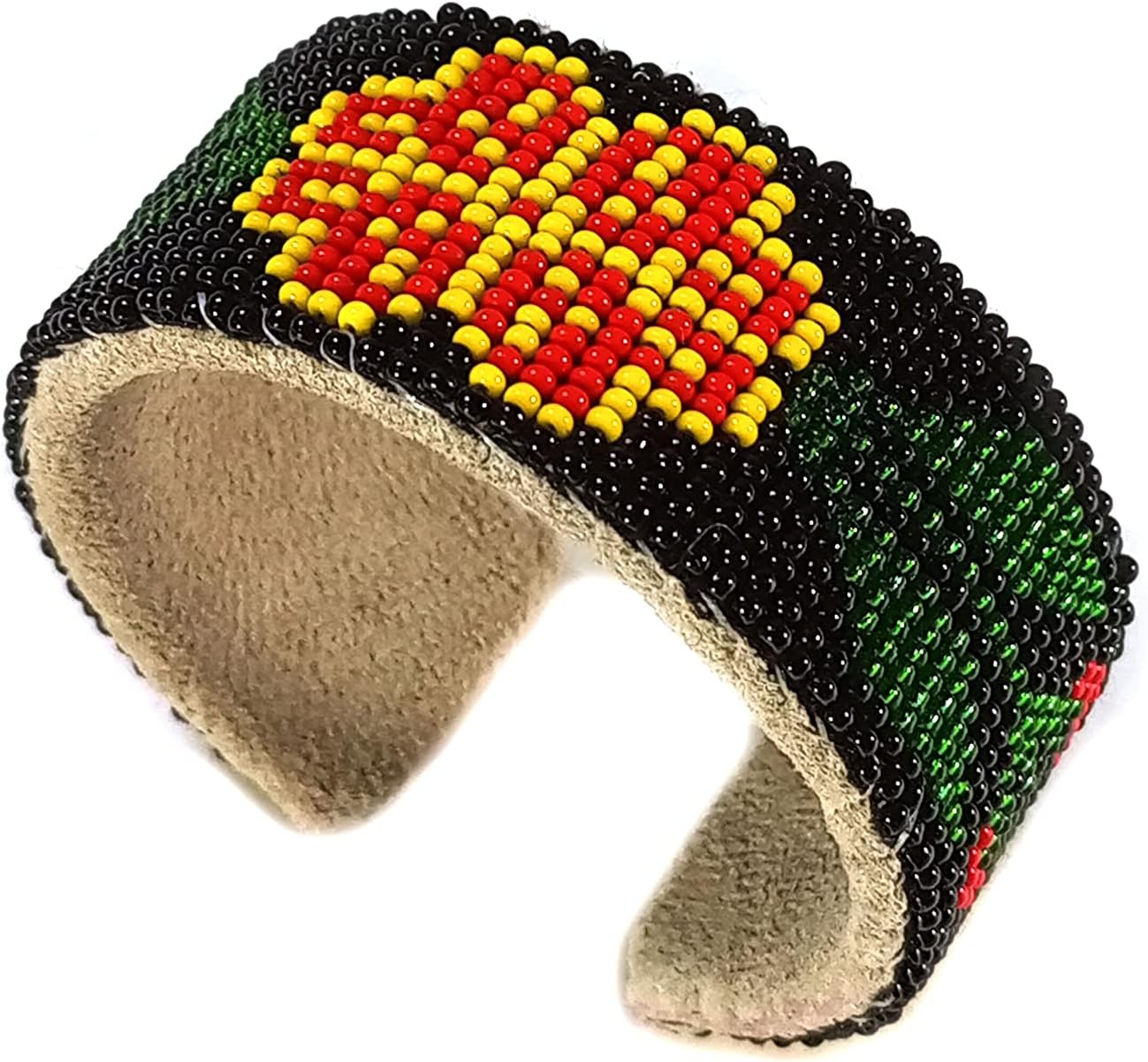 Native American Style beaded cuff bracelet,Tribal Geometric Bracelet,Seed Bead Bracelet,Huichol Bracelet Handmade