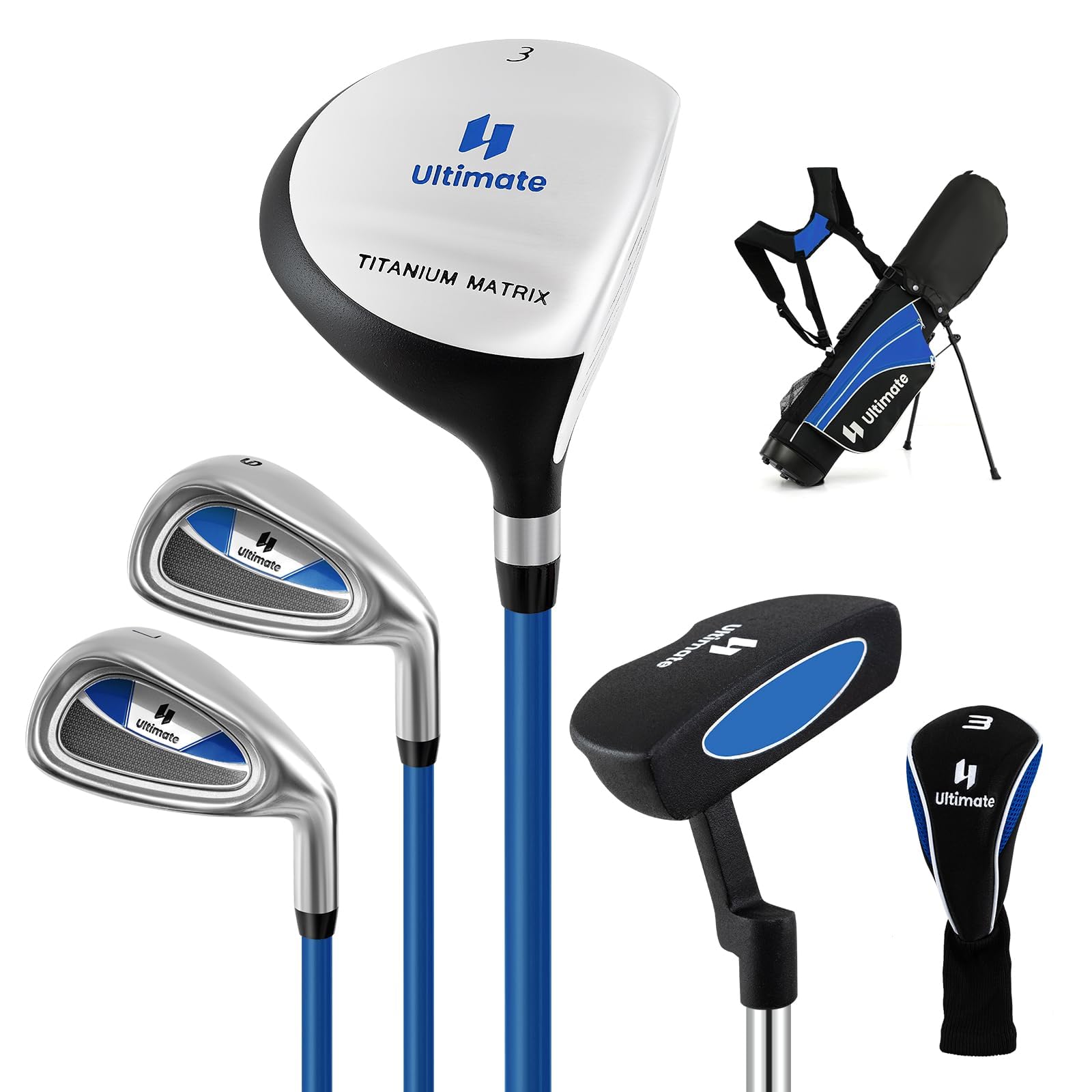 COSTWAY 5-teiliges Kinder Golfschläger Set