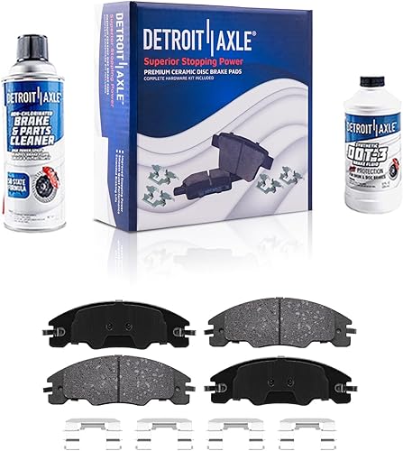 Detroit Axle - Pastillas de freno delanteras para pastillas de freno de cerámica Ford Focus 2008-2011 con repuesto de hardware 2009 2010