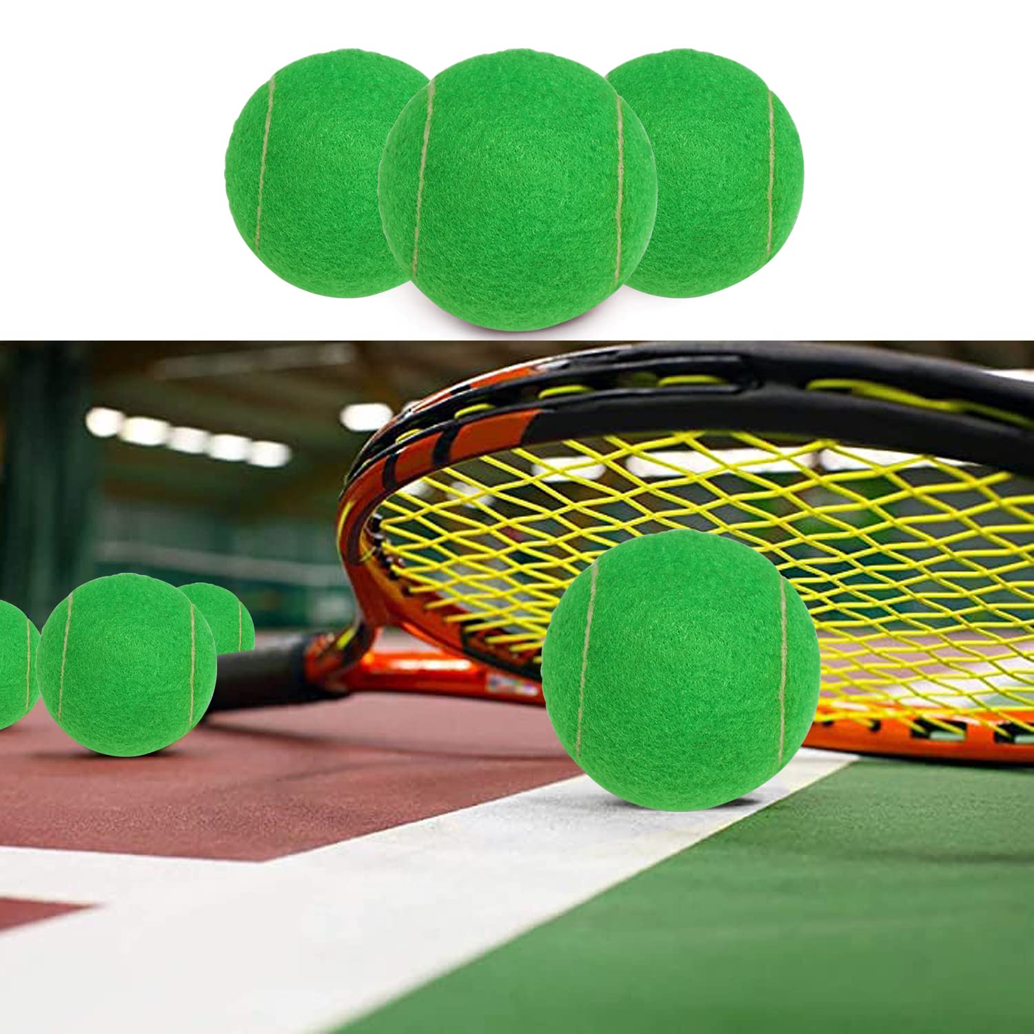 URBEST Pelotas de tenis de entrenamiento, 12 unidades, pelotas de práctica para jugadores novatos, pelotas de juego para perros con bolsa de transporte de malla