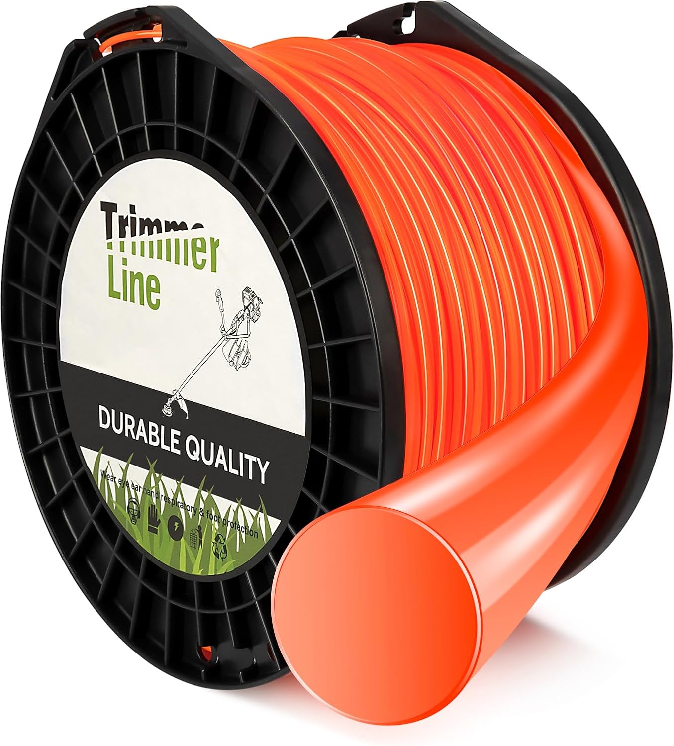 0.08Inch-1200Ft-3.6Lb Grass Wacker String Compatible with De Walt Wee d E ater, Weed Trimmer Line Fits Most of String Trimmer, Orange