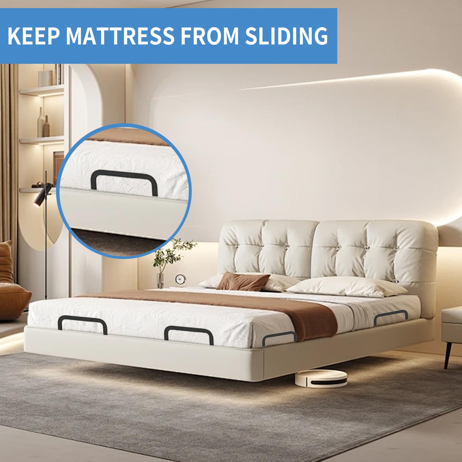 Stabilisateurs De Matelas IGTOPS - 4 Butées Antidérapantes Acier