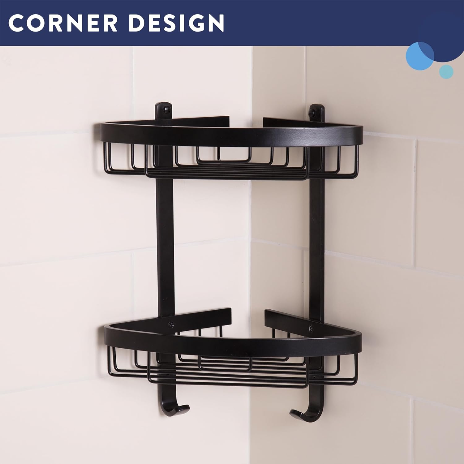 Croydex Shower Storage, Black, One Size