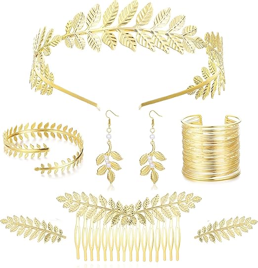 Atigy Gold Blatt Krone - Griechische Göttin Tiara Für Hochzeit & Brautschmuck