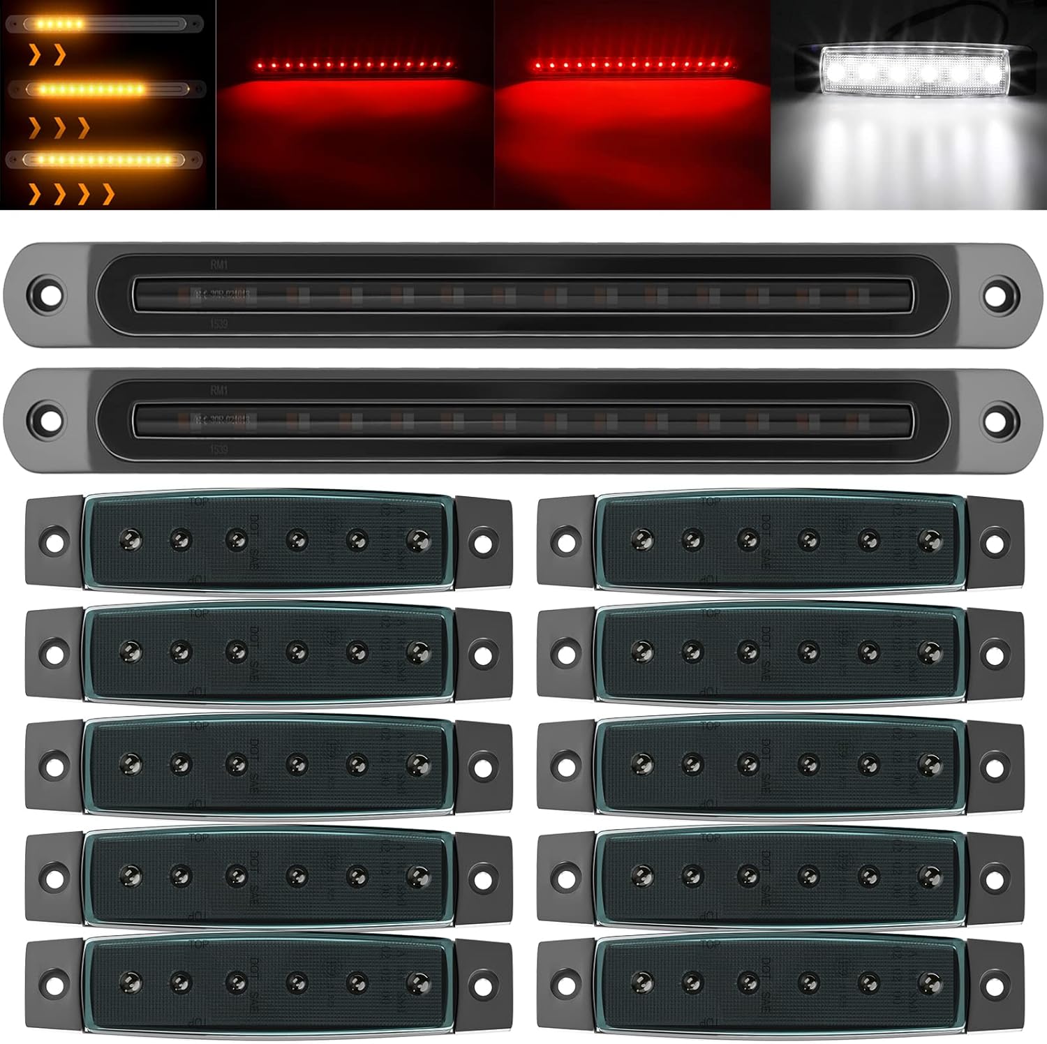 BJZ 3.8'' LED Trailer Marker Clearance Lights Strip White