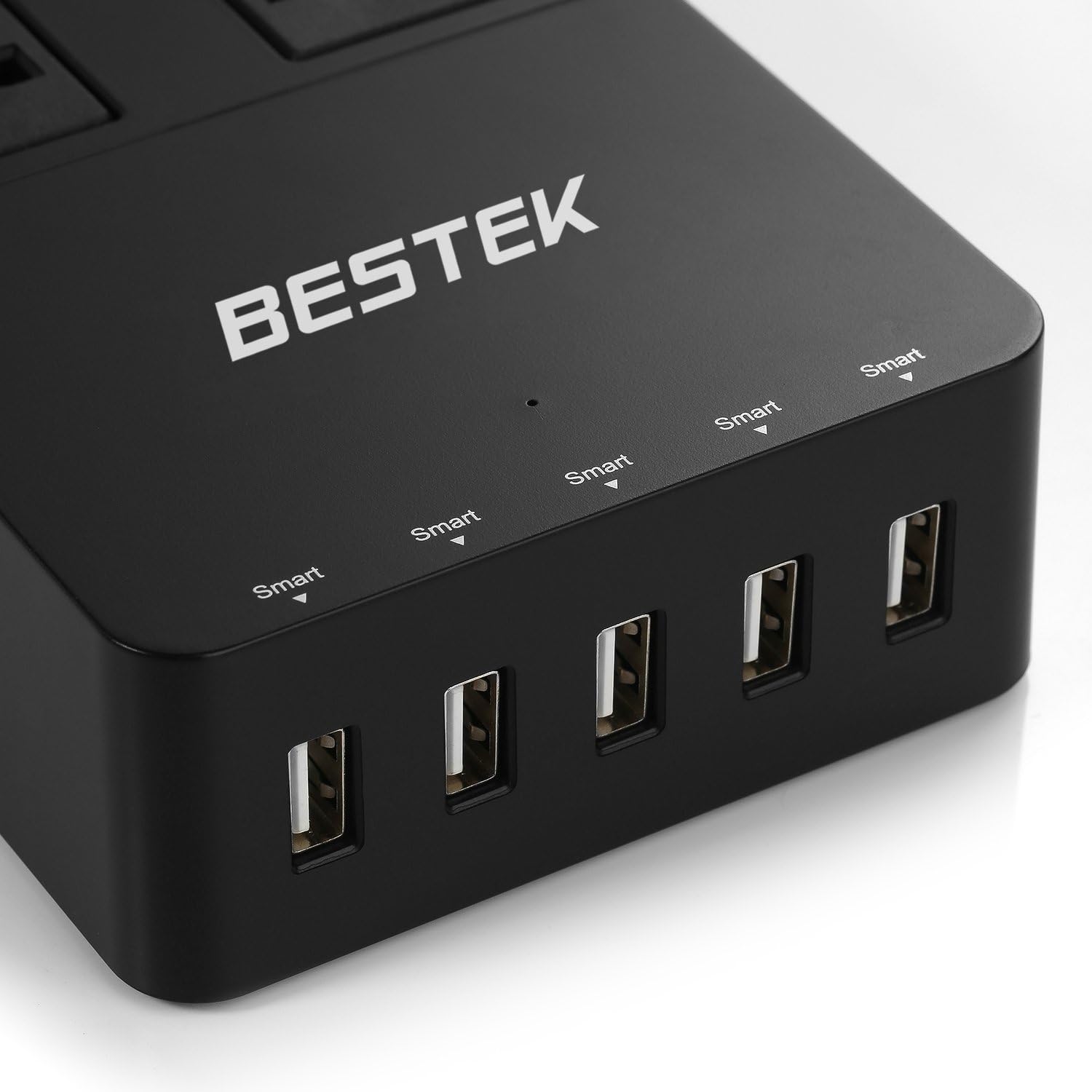 Best Review BESTEK USB Travel Power Strip with 8 International Adapters,5-Port 40W USB Charging Station with 2-Outlet Surge Protector