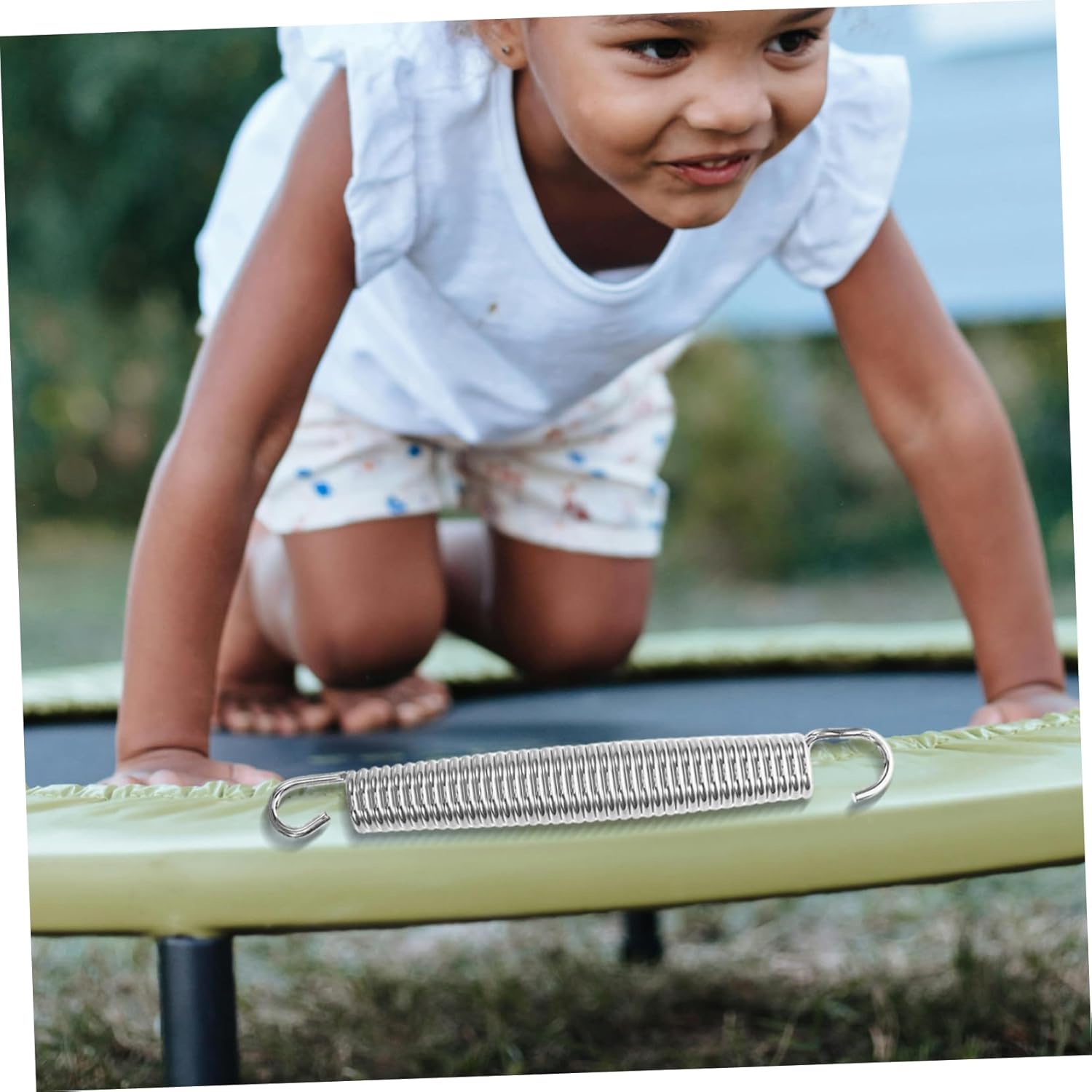 VANZACK 12pcs Stainless Steel Trampoline Springs Small Compression for Fitness Equipment Dual Hook Extended Spring Elasticity Versatile