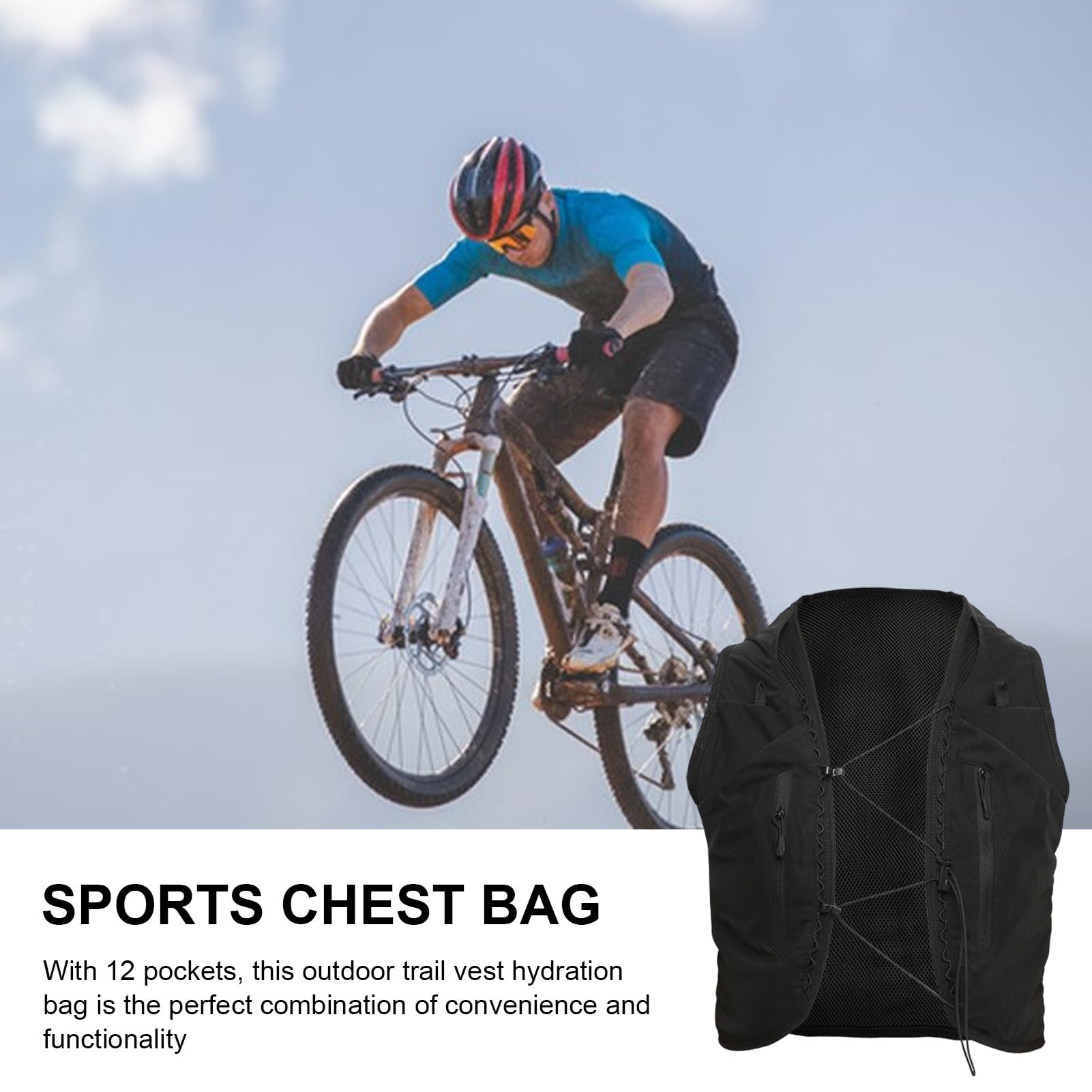 Zaino per vescica idratante, zaino per idratazione da corsa Gilet da corsa | Borsa pettorale in tessuto morbido per ciclismo, arrampicata, escursionismo e viaggi