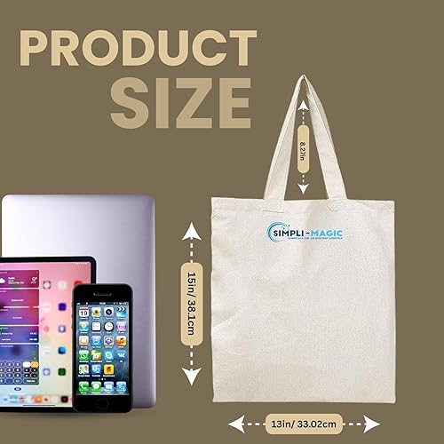 Vista 12 de Simpli-Magic Canvas Tote Bags Natural