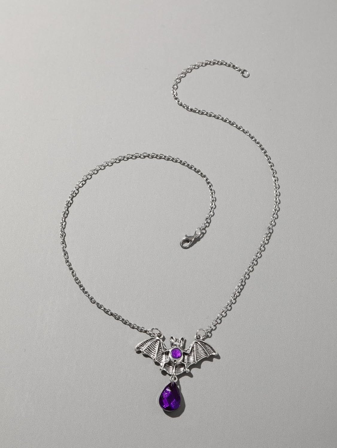 MIFYNN Gothic Vampire Bat Necklace Halloween Crystal Bat Pendant Necklace Vintage Punk Rock Bat Necklace Mystic Witch Jewelry Gift for Women - Image 3